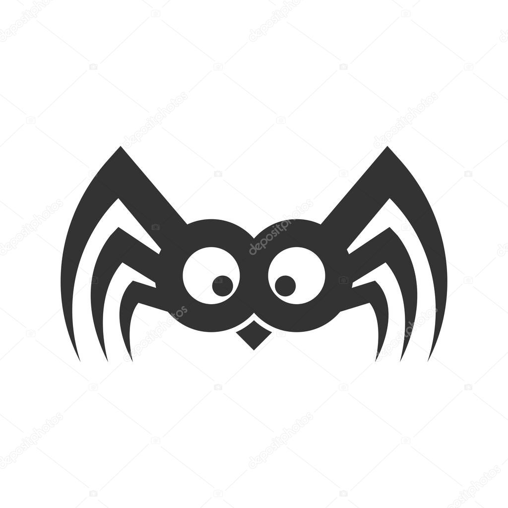 Spider funny logo vector. Illustration EPS 10