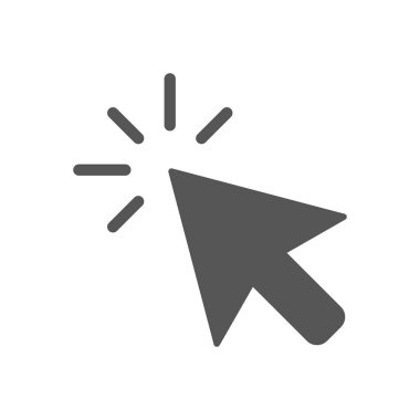 Simge vektörüne tıklayın. Bilgisayar faresi imleç gri ok simgesine tıklayın. Eps 10.