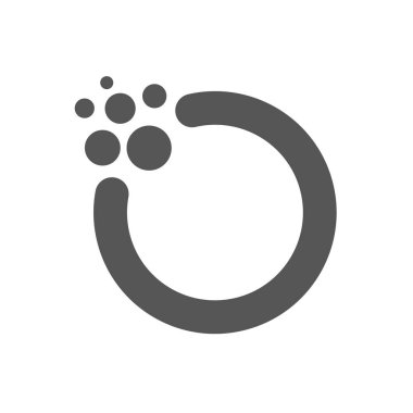 Dijital Harf O Logosu Tasarımı. Temiz ve basit logo şablonu