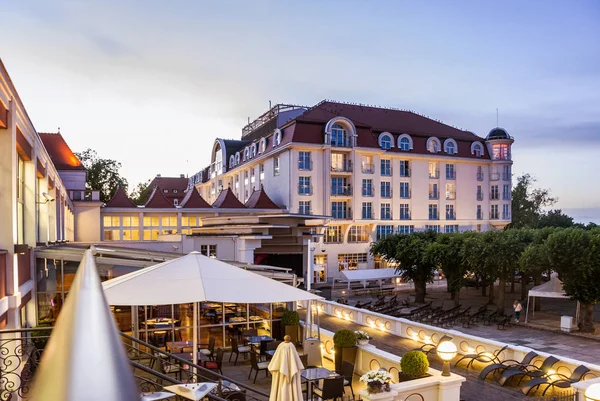 Praça e calçadão arquitetura marco em Sopot — Fotografia de Stock