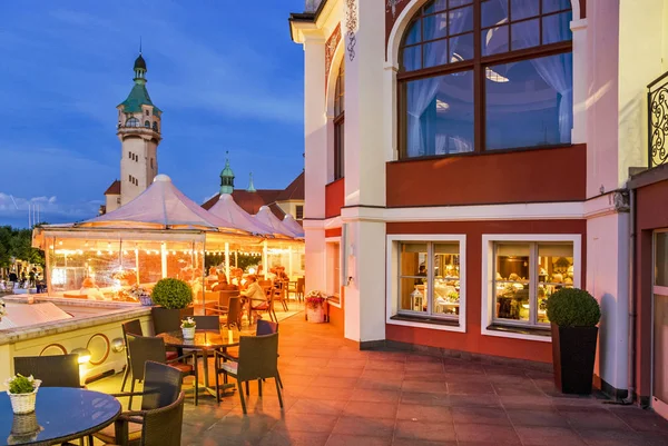 Praça e calçadão arquitetura marco em Sopot — Fotografia de Stock