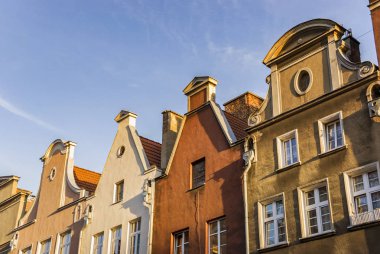 Gdansk eski tarihi bina mimarisi cephe