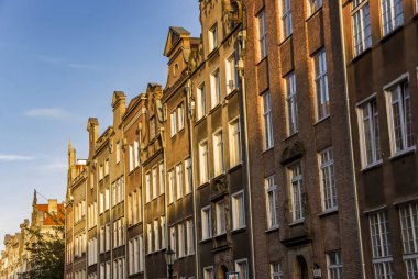 Gdansk eski tarihi bina mimarisi cephe