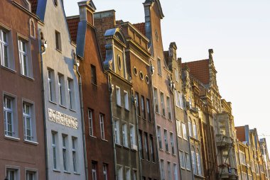 Gdansk eski tarihi bina mimarisi cephe