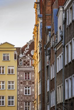 Gdansk eski tarihi bina mimarisi cephe