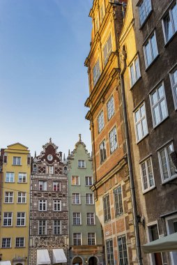 Gdansk eski tarihi bina mimarisi cephe