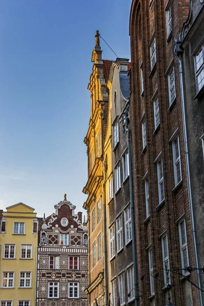 Gdansk eski tarihi bina mimarisi cephe