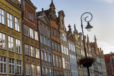 Gdansk eski tarihi bina mimarisi cephe
