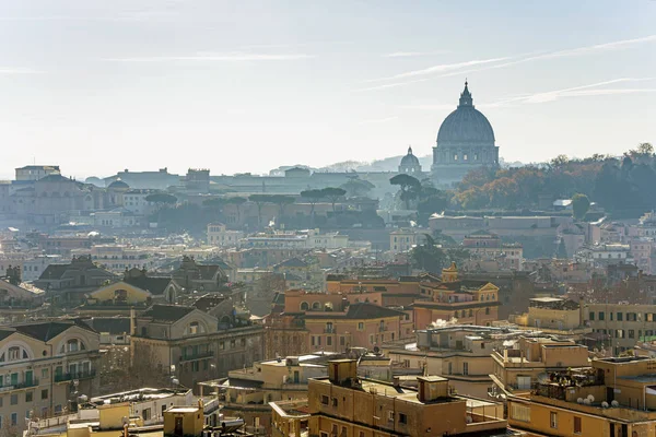 Panorama bazyliki św Piotra w Watykanie Rzymu — Zdjęcie stockowe