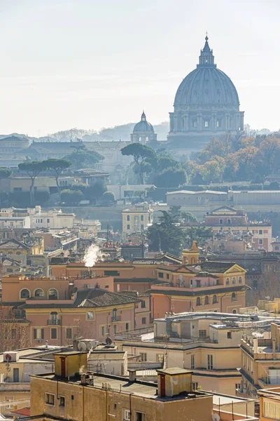 Panorama bazyliki św Piotra w Watykanie Rzymu — Zdjęcie stockowe