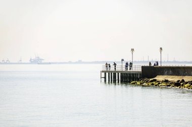 Gdynia fener ve deniz ile İskele