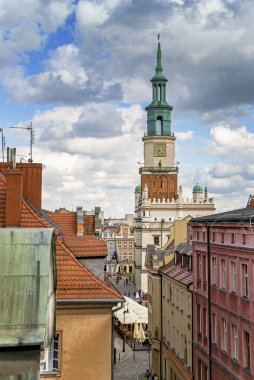 Poznan'da tarihi belediye binası mimarisi