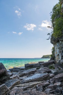 Bruce Yarımadası kıyı Kıbrıs Gölü Milli Parkı Ontario o