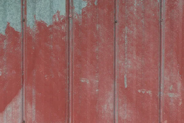 Láminas Acero Oxidadas Peladas Descoloridas Con Pintura Roja Sangre Buey — Foto de Stock