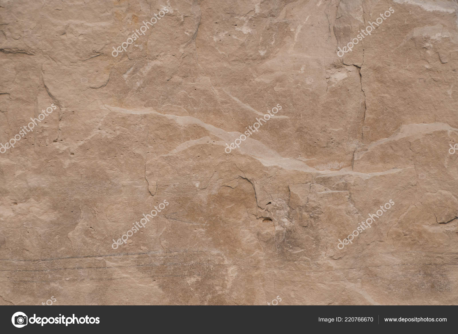 Closeup Limestone Rock Face Showing Weathered Strata Details Geology