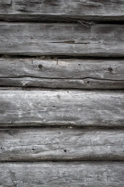 Áspero Velho Weathered Log Cabine Fundo Parede Closeup Com Logs — Fotografia de Stock