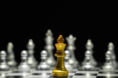 Satranç tahtası yarışma ve strateji konsepti