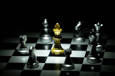 Satranç tahtası yarışma ve strateji konsepti