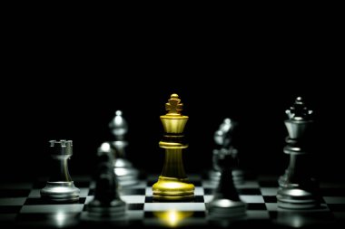 Satranç tahtası yarışma ve strateji konsepti