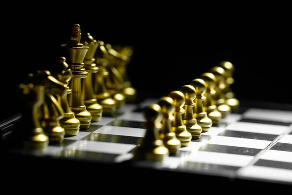 Conceito Jogo Tabuleiro Xadrez Para Competição Estratégia — Fotografia de Stock