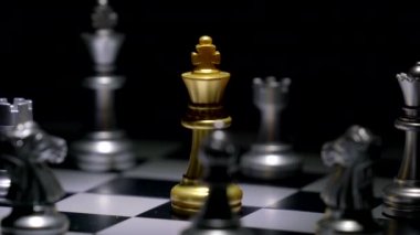 Satranç tahtası yarışma ve strateji konsepti