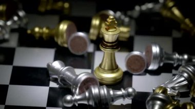 Satranç tahtası yarışma ve strateji konsepti