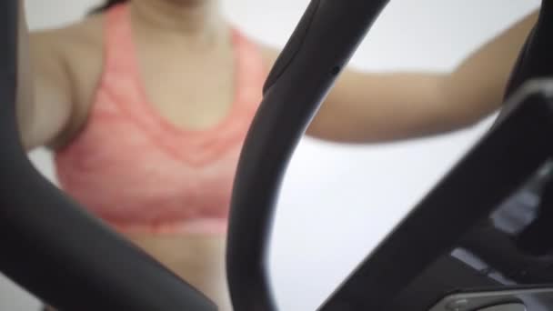 Women Elliptical Trainer — Stock Video