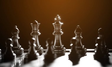 yarışma ve strateji için satranç tahtası oyunu