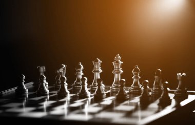 yarışma ve strateji için satranç tahtası oyunu