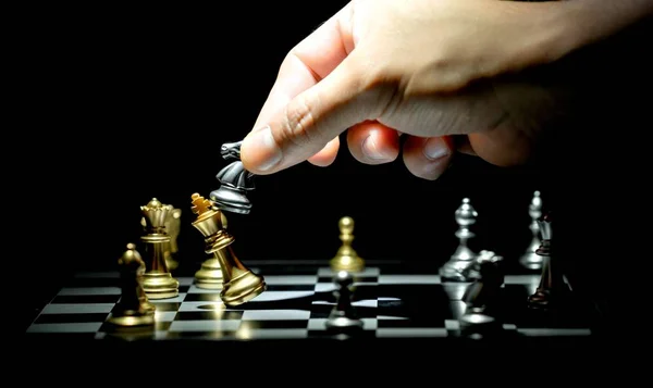 競争と戦略のためのチェスボードゲーム ストック画像