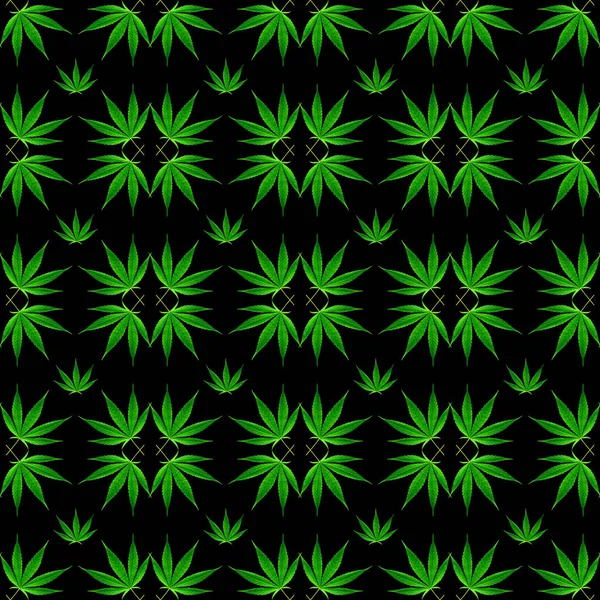 Marijuana leaves seamless background — Stock Photo, Image