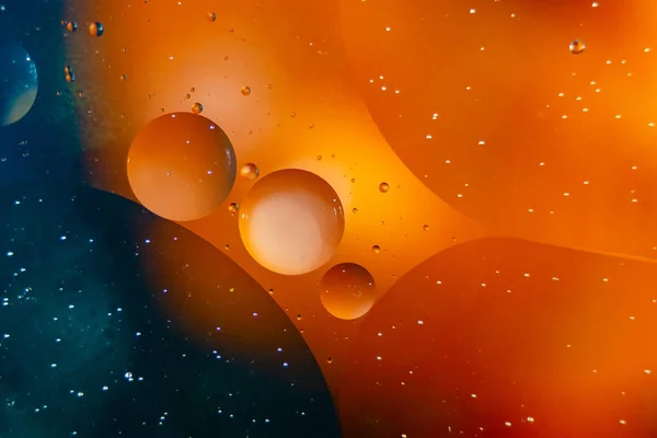 Olja Med Bubblor Färgstark Bakgrund Abstrakt Bakgrund Mjuk Selektivt Fokus Royaltyfria Stockbilder