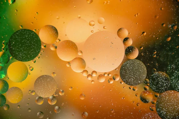 Olja Med Bubblor Färgstark Bakgrund Abstrakt Bakgrund Mjuk Selektivt Fokus — Stockfoto