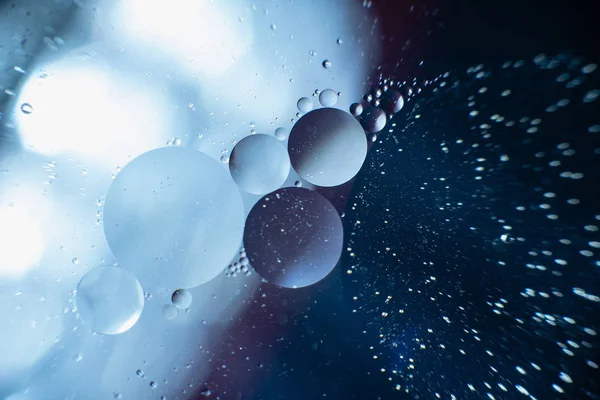 Olja Med Bubblor Färgstark Bakgrund Abstrakt Bakgrund Mjuk Selektivt Fokus — Stockfoto