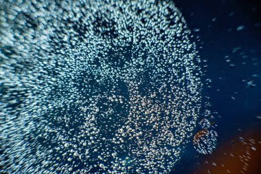 renkli arka plan üzerinde kabarcıklar yağla. Arka plan. Yumuşak seçici odak