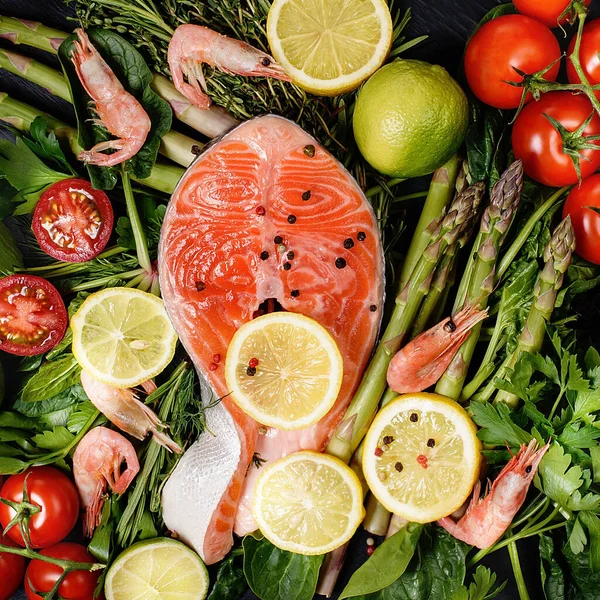 Zdrowa Żywność Dla Ketogennej Koncepcji Diety Czarnym Tle Żywność Bogata — Zdjęcie stockowe