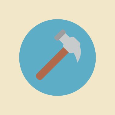 Pençe çekiç düz simge vektör çizim Eps10 düzenlenebilir