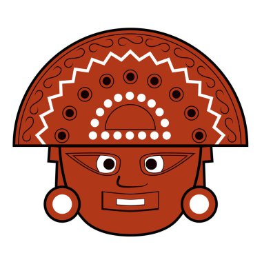 Incas elements set vector cartoon illustrations clipart