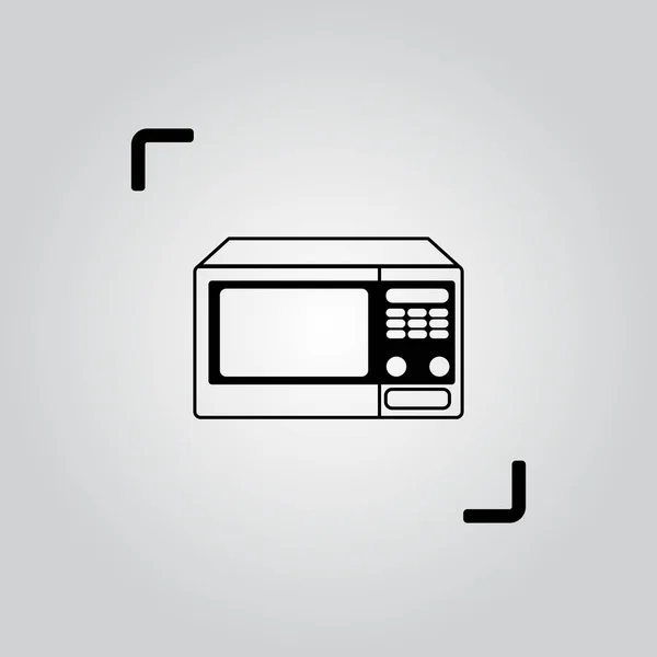 Μικροκυμάτων Εικονίδιο Στην Λεπτή Γραμμή Στυλ Eps10 Εικονογράφηση Διάνυσμα — Διανυσματικό Αρχείο