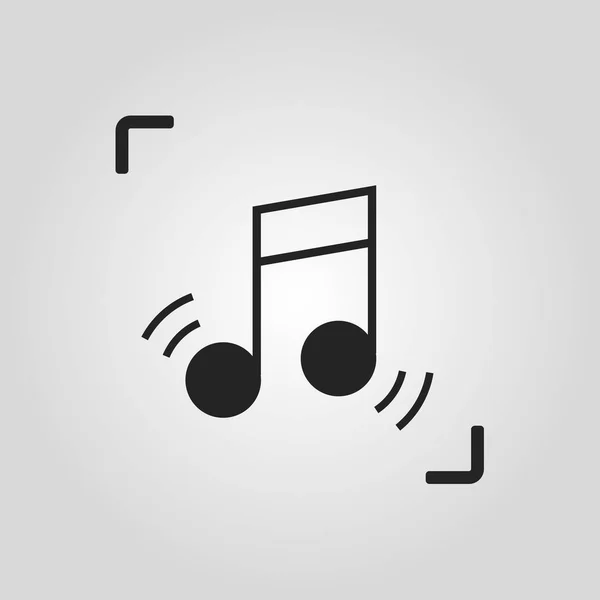 細い線ベクトル音楽注記アイコン Web アイコン セットの Eps10 — ストックベクタ