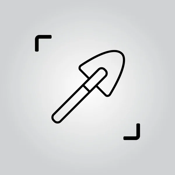 Vector Color Thinlineshovel Icono Equipo Industrial Eps10 — Vector de stock