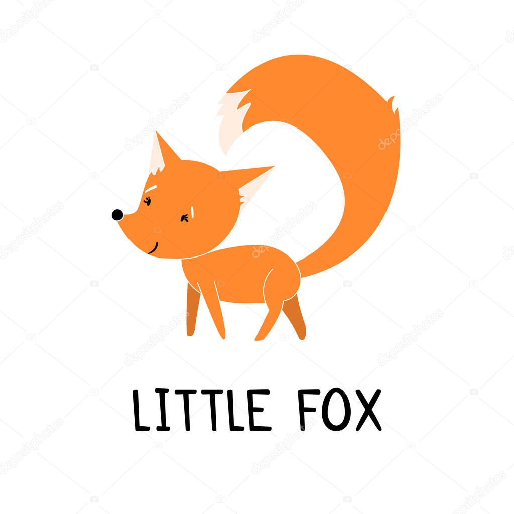 Cute little fox vector illustration for your design EPS10