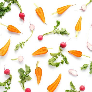 Beyaz arka planda çeşitli sebzeler, yemek duvar kağıtları