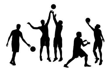 İnsan grubunun minimalist vektör illüstrasyonu