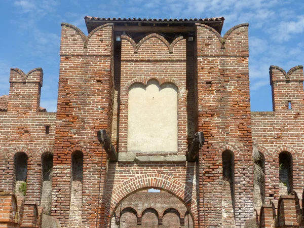 Castelos Itália Vista Castelo Medieval Soncino Província Cremona Itália — Fotografia de Stock