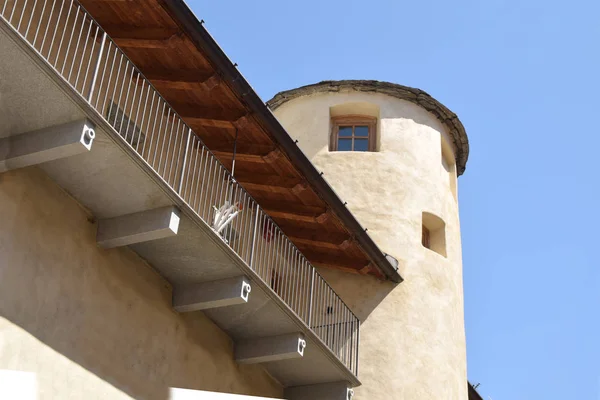 Detail of an old mill in Verres in the Aosta Valley — Stock Photo, Image