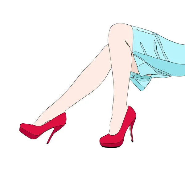 Piękne i zmysłowe nogi kobiety — Zdjęcie stockowe