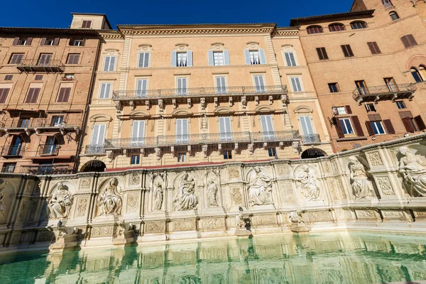 Fonte Gaia Fountain Joy Monumental Fountain Piazza Del Campo Campo — Stock Photo, Image