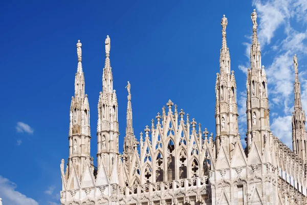 Detalhe Duomo Milano Catedral Milão 1418 1577 Símbolo Monumento Igreja — Fotografia de Stock