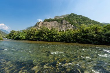 Nehir Brenta Valsugana (Sugana Vadisi), Trentino ve Veneto, İtalya, Europe